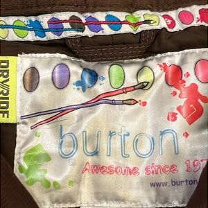 Burton Youth‎ Large Brown Snowboard Ski Snow Pants Waterproof Insulated Snowsuit